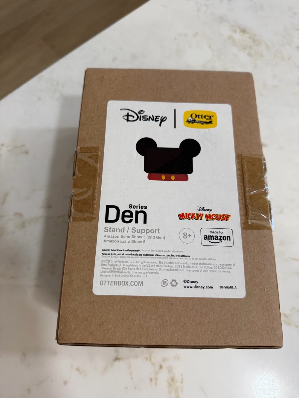 OtterBox Disney Mickey Mouse  Stand in , Black, Red for Amazon Echo Show 5